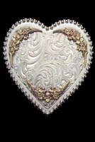 Silver Heart Belt Buckle