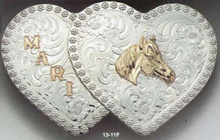 Double Heart Belt Buckle