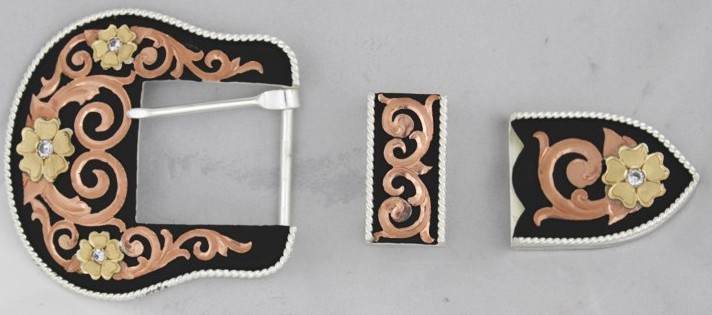 1-1/2" Tri-Color Buckle Set