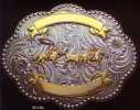 Team Roping Belt Buckle